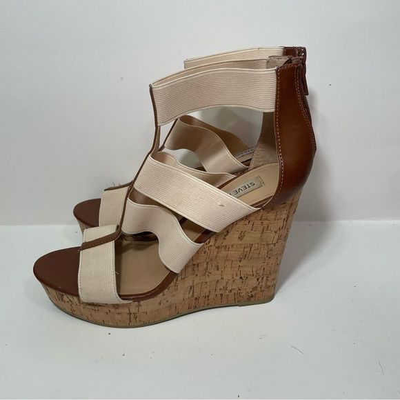 Steve Madden Strappy Wedge Sandals - Picture 4 of 10